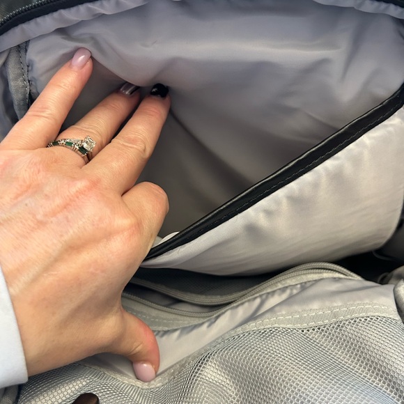 Black Quilted Baby Backpack Diaper Bag - Picture 4 of 15